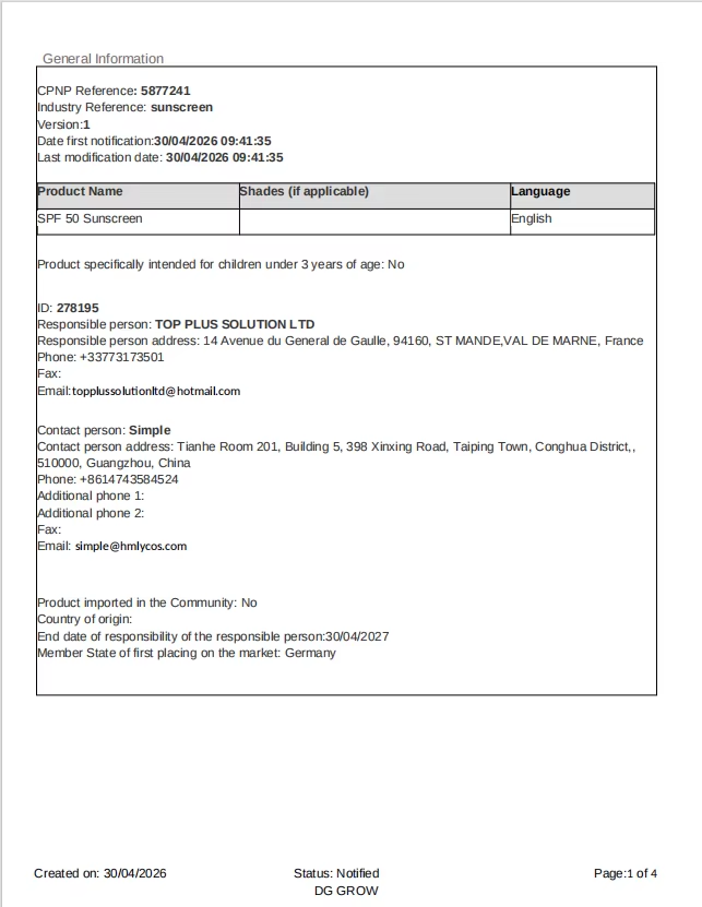 Product compliance document 2